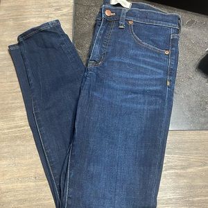MADEWELL 9” High Rise Dark Wash Skinny Jean